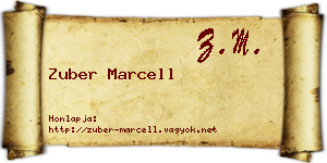 Zuber Marcell névjegykártya